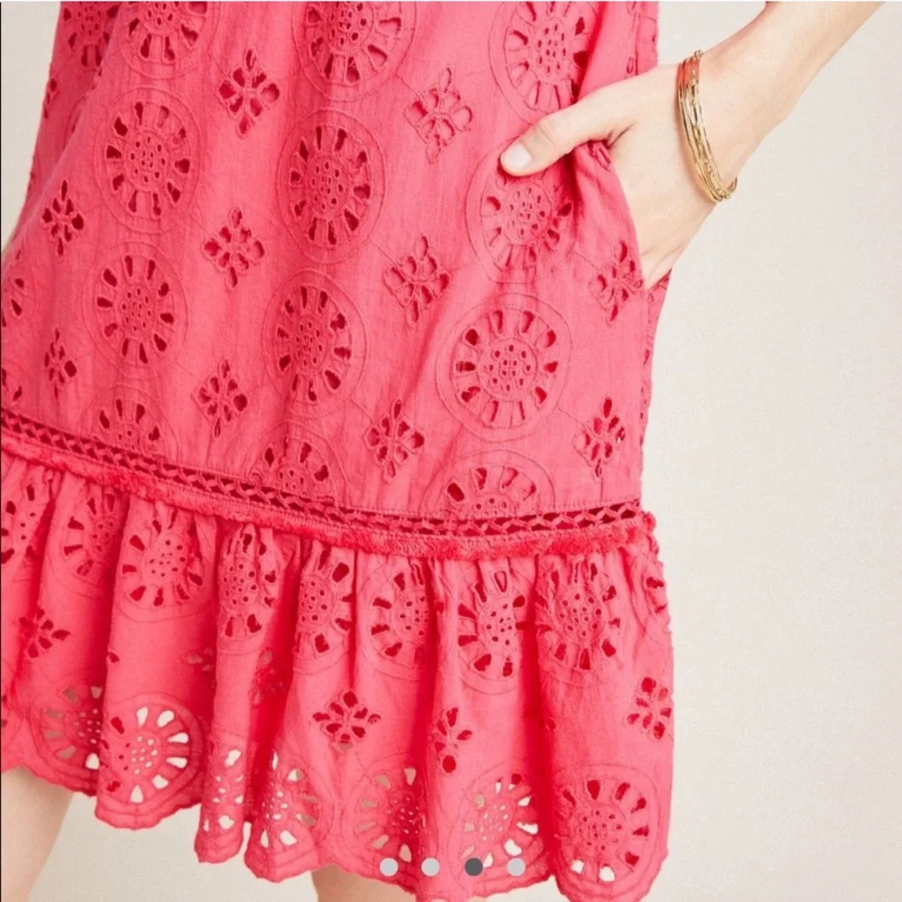 Anthropologie Eyelet Lace Tunic Dress